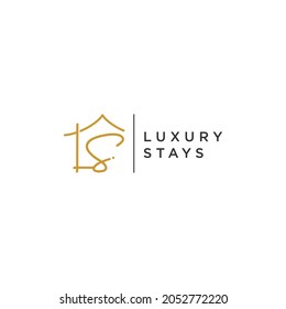 luxury stay logo design vector