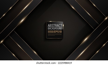 luxury straight line, abstract gold black background, overlap layer shadow gradients space composition, 3840 x 2160 monitor size for banner, flyer cover layout, template design