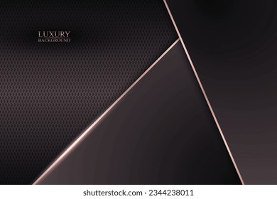 Luxury stripes overlapping on metallic circle texture background. Vector illustration.