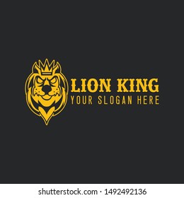 Luxury and Strong lion king company logo 