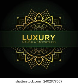 Luxury style golden mandala background vector design