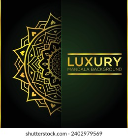 Luxury style golden mandala background vector design