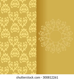 Luxury style greeting card template. Vector illustration for business design