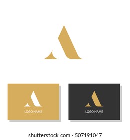 Luxury style letter A. Vector illustration. 