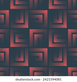 Luxury Style Seamless Pattern Trend Vector Red Geometric Abstract Background. Expensive Half Tone Art Illustration for Textile Print. Endless Graphic Repetitive Abstraction Wallpaper Dot Work Texture