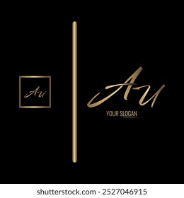 Luxury stylish AU letter vector logo design