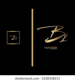 Luxury stylish BL letter vector logo design