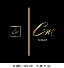 Luxury stylish CM letter vector logo design