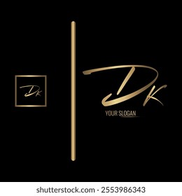 Luxury stylish DK letter vector logo design. Typography Stylish logo design.
