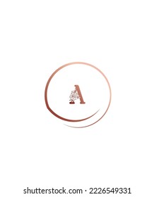 Un lujo y elegante con flores en cada plantilla de logotipo vectorial tipo A