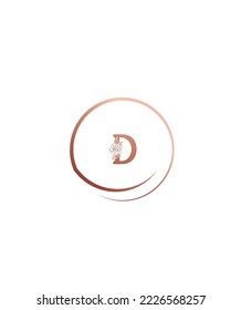 A luxury and stylish with flowers in each type D vector logo template
