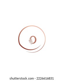 Un lujo y elegante con flores en cada tipo de plantilla de logotipo vectorial O