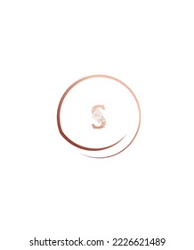 A luxury and stylish with flowers in each type S vector logo template