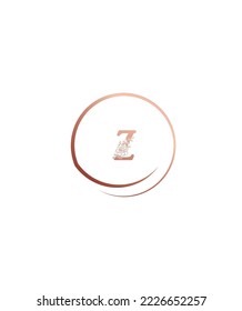 A luxury and stylish with flowers in each type Z vector logo template