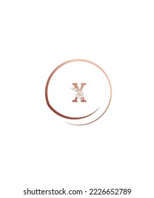 A luxury and stylish with flowers in each type X vector logo template