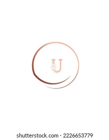 A luxury and stylish with flowers in each type U vector logo template
