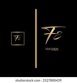 Luxury stylish FS letter vector logo design