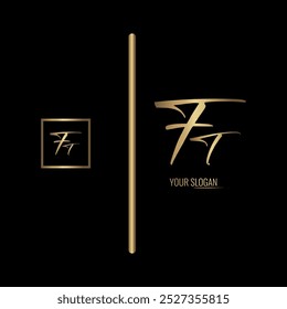 Luxury stylish FT letter vector logo design