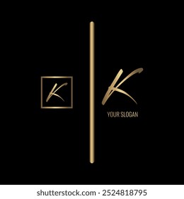 Luxury stylish K letter vector logo design