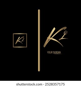 Luxuriöses stylisches KL-Buchstaben-Vektorlogo-Design