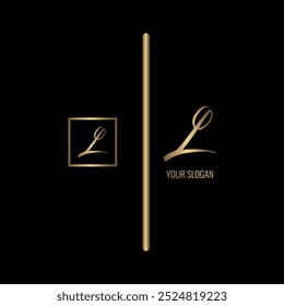Luxury stylish L letter vector logo design