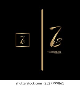 Diseño de logotipo de Vector de letras IS de lujo con estilo