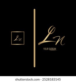 Luxury stylish LN letter vector logo design