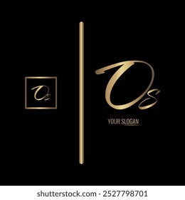 Luxury stylish OS letter vector logo design