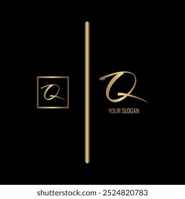 Luxury stylish Q letter vector logo design