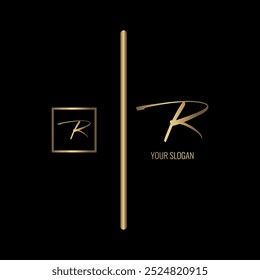 Luxury stylish R letter vector logo design