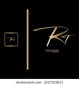 Luxury stylish RT letter vector logo design