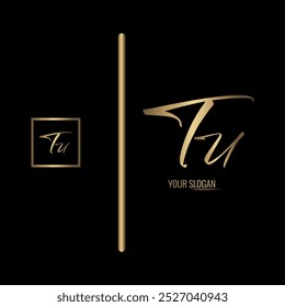 Luxury stylish TU letter vector logo design