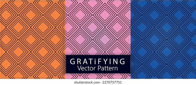 Luxury stylish vector pattern with square box in multiple color 