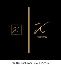 Luxury stylish X letter vector logo design