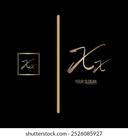 Luxury stylish Xx letter vector logo design