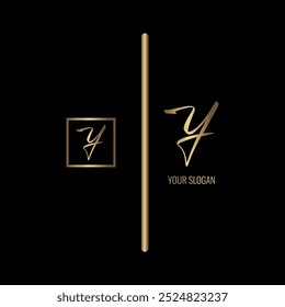 Luxury stylish Y letter vector logo design