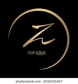 Luxury stylish Z letter vector logo design with awesome gradient color circle 