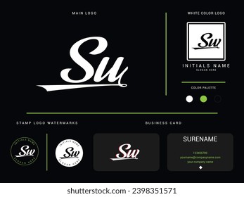 Luxury SU Logo Image, Colorful Su us Vector Logo Icon Design For Your Business Or Finance