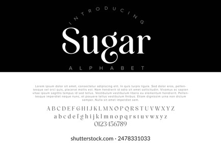 Luxury sugar alphabet letters font for logo