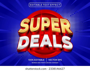 luxury super deal 3D editable text effect