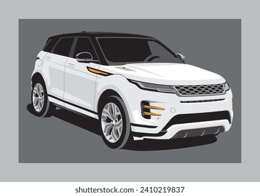 Luxury SUV realistic vector illustration