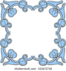 Luxury swirl splendid frame on white