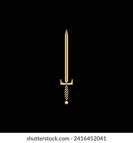 Luxury sword icon for advocate business logo