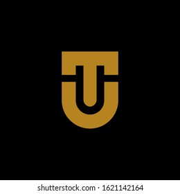 luxury T U UT TU initial letter logotype icon logo vector elegant