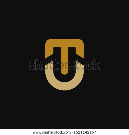 luxury T U UT TU initial letter logotype icon logo vector elegant