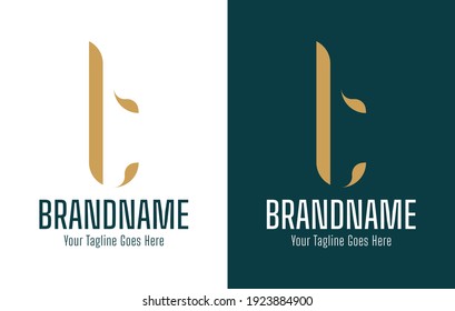 Luxury T vector logo design. It can be used for different companies such as Cosmetics, Beauty, Aesthetics, Architecture or similar.