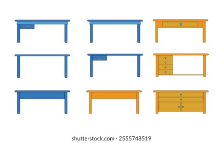 Luxury table furniture vector illustration for use.