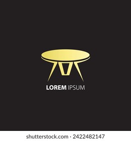 luxury table logo design vector sutter