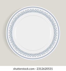 Luxury tableware kitchenware blue luxurious ceramic plate