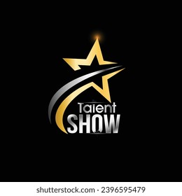 luxury Talent show event logo on a dark background